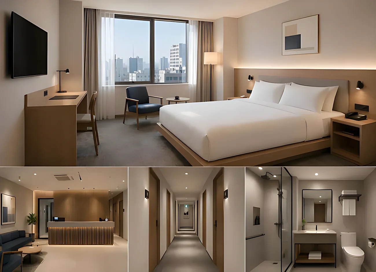 Hotel Haru 객실과 공용부 디자인 이미지